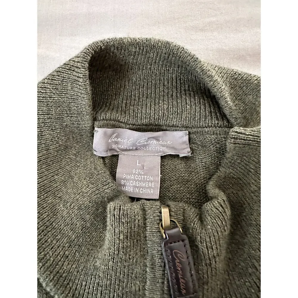Daniel Cremieux Cashmere Blend Half-Zip Sweater NWT sz Large